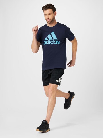 ADIDAS SPORTSWEAR Functioneel shirt 'Essentials Big Logo' in Blauw