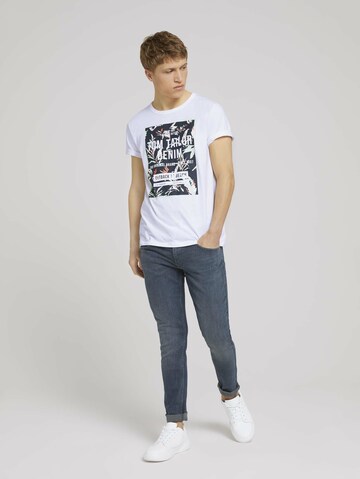 T-Shirt TOM TAILOR DENIM en blanc