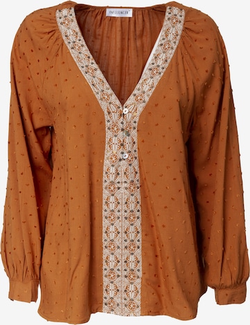 Influencer Pusero värissä ruskea: etupuoli