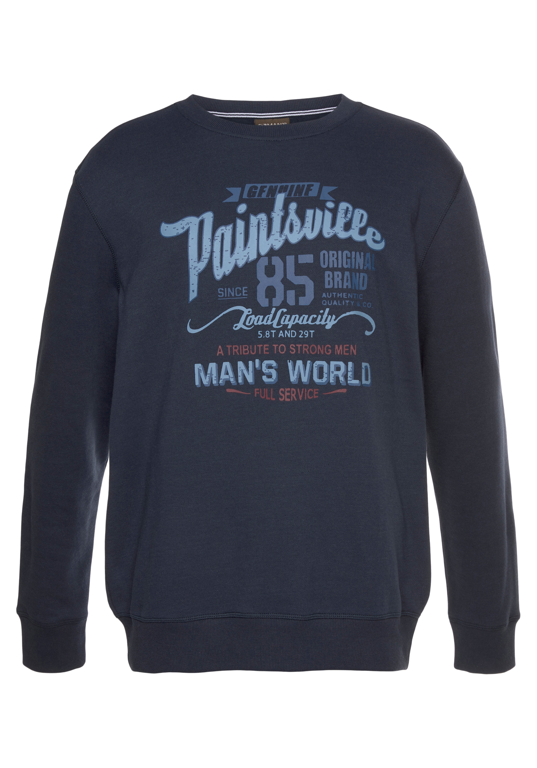 Man's World Sweatshirt in Blue: front