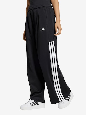 melns ADIDAS SPORTSWEAR Platas staras Sporta bikses 'TIRO': no priekšpuses