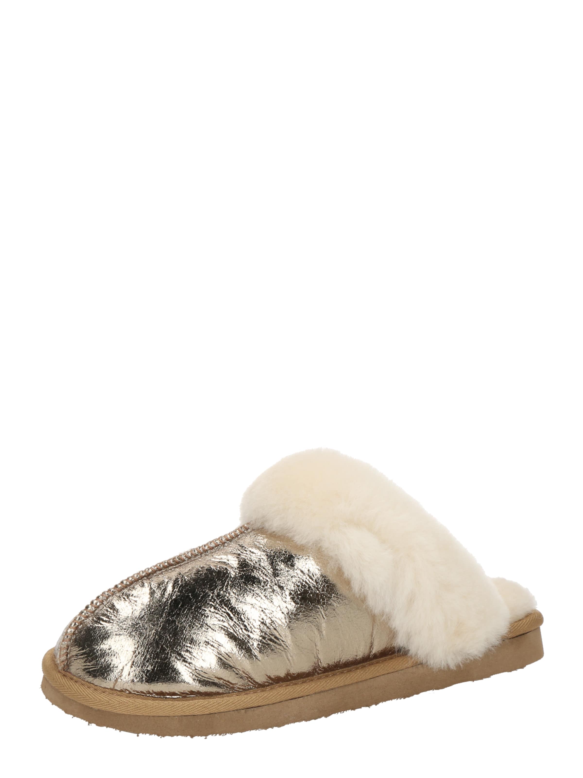 Pantoufle 'Jessica' SHEPHERD en or : devant