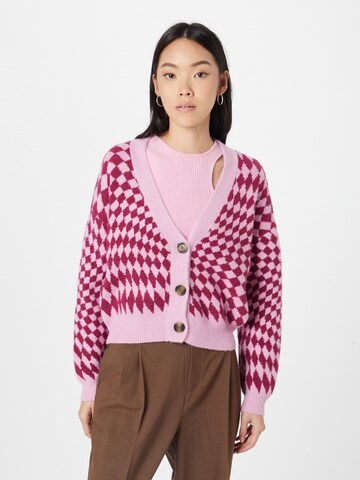 Cotton On Knit Cardigan in Purple: front