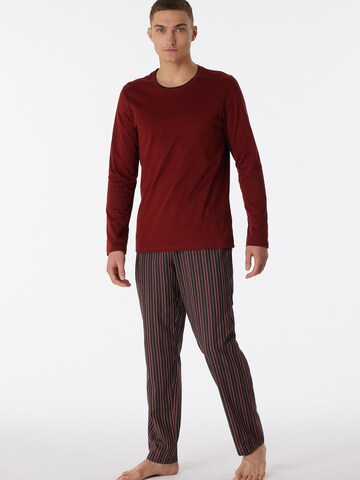 Pyjama long ' Selected Premium ' SCHIESSER en marron : devant
