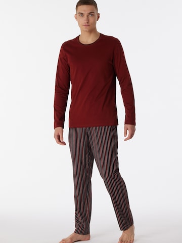 SCHIESSER Pyjama lang ' Selected Premium ' in Bruin: voorkant
