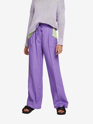 ESPRIT Wide leg Pleated Pants in Purple