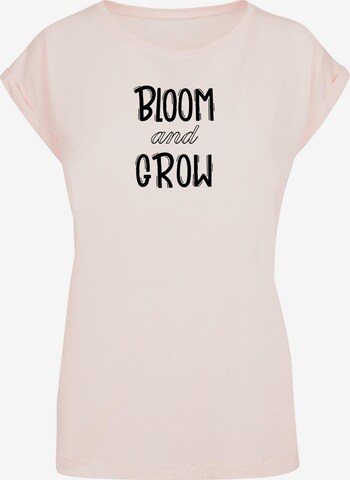 Merchcode Shirt 'Spring - Bloom And Grow' in Roze: voorkant