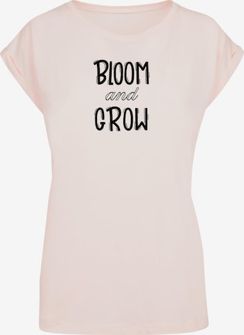 Merchcode T-Shirt 'Spring - Bloom And Grow' in Pink: predná strana