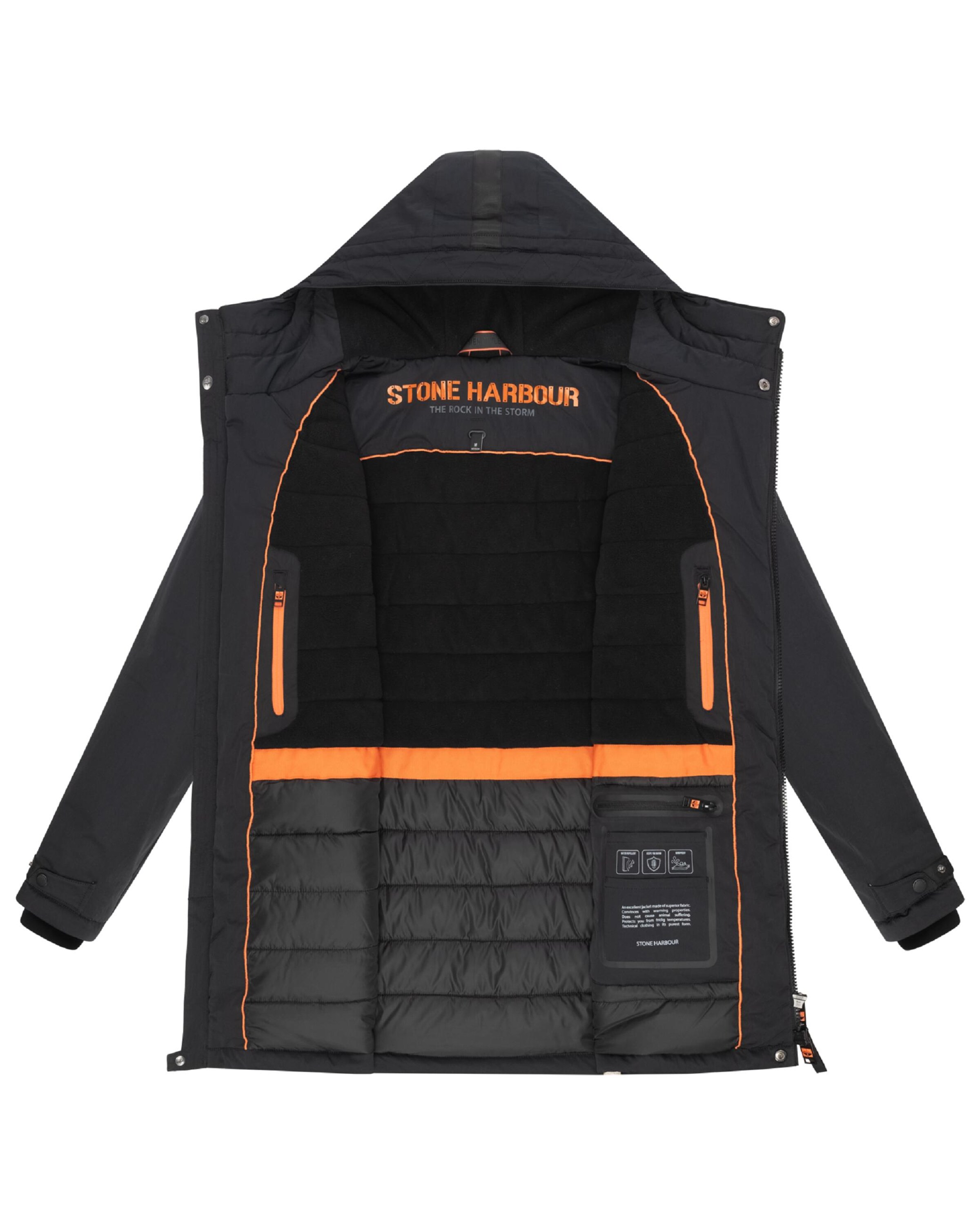 STONE HARBOUR Winter coat 'Fintaan XX' in Black