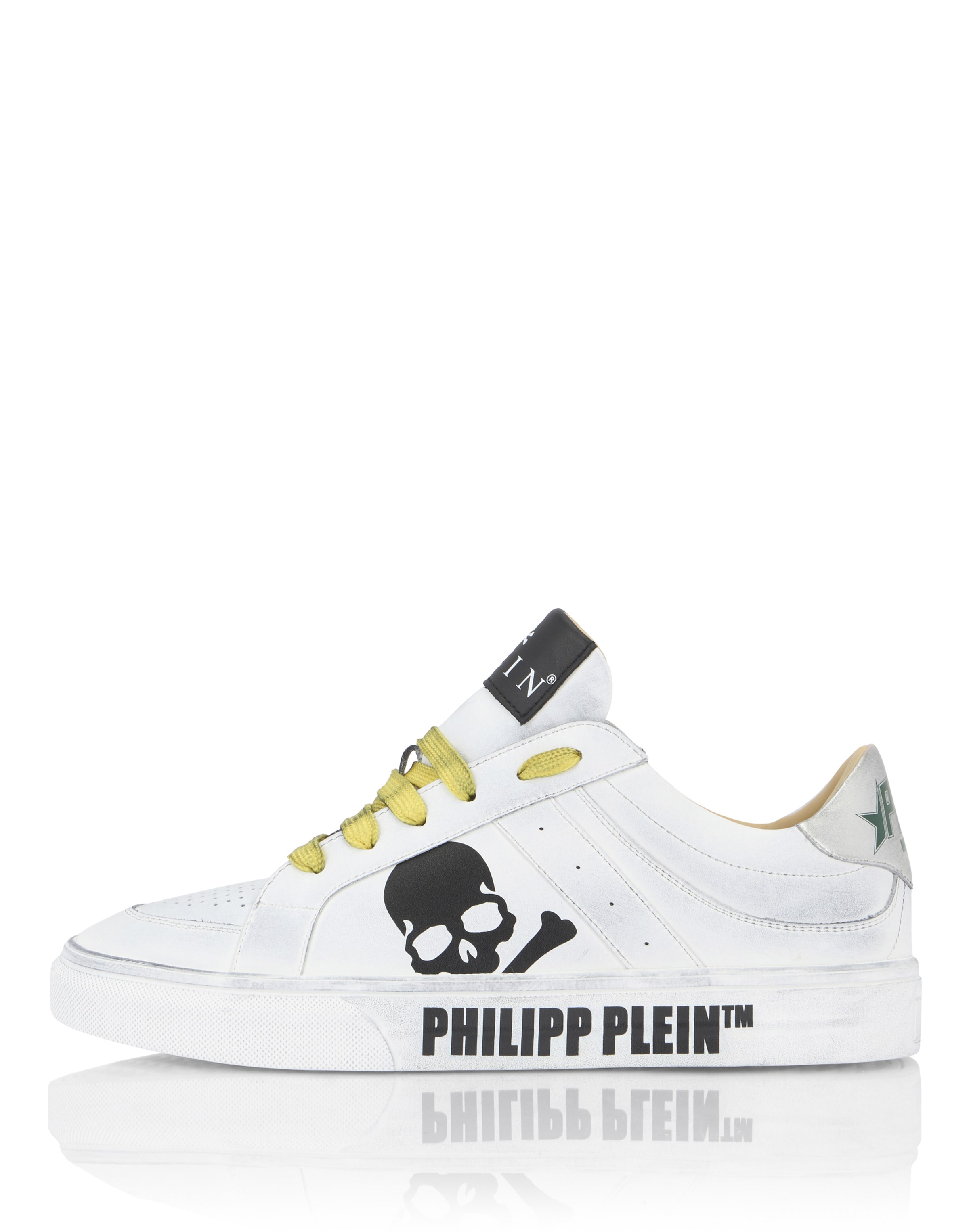 Philipp Plein - Sapatilhas baixas 'Retrokickz' em branco: frente