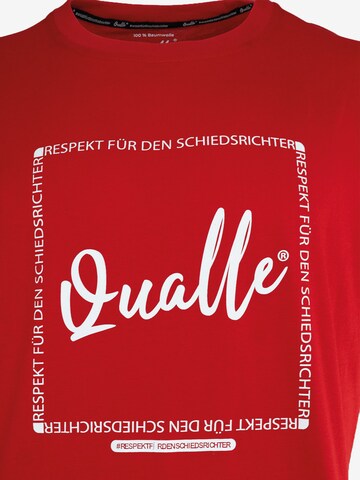 Qualle T-Shirt 'Gameplay Respekt' in Rot