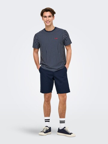 Coupe slim Pantalon chino 'ONSKal' Only & Sons en bleu
