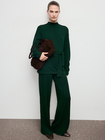 MANGO Wide leg Trousers 'VIEIRI' in Green
