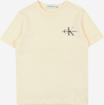 T-Shirt Calvin Klein Jeans en jaune : devant