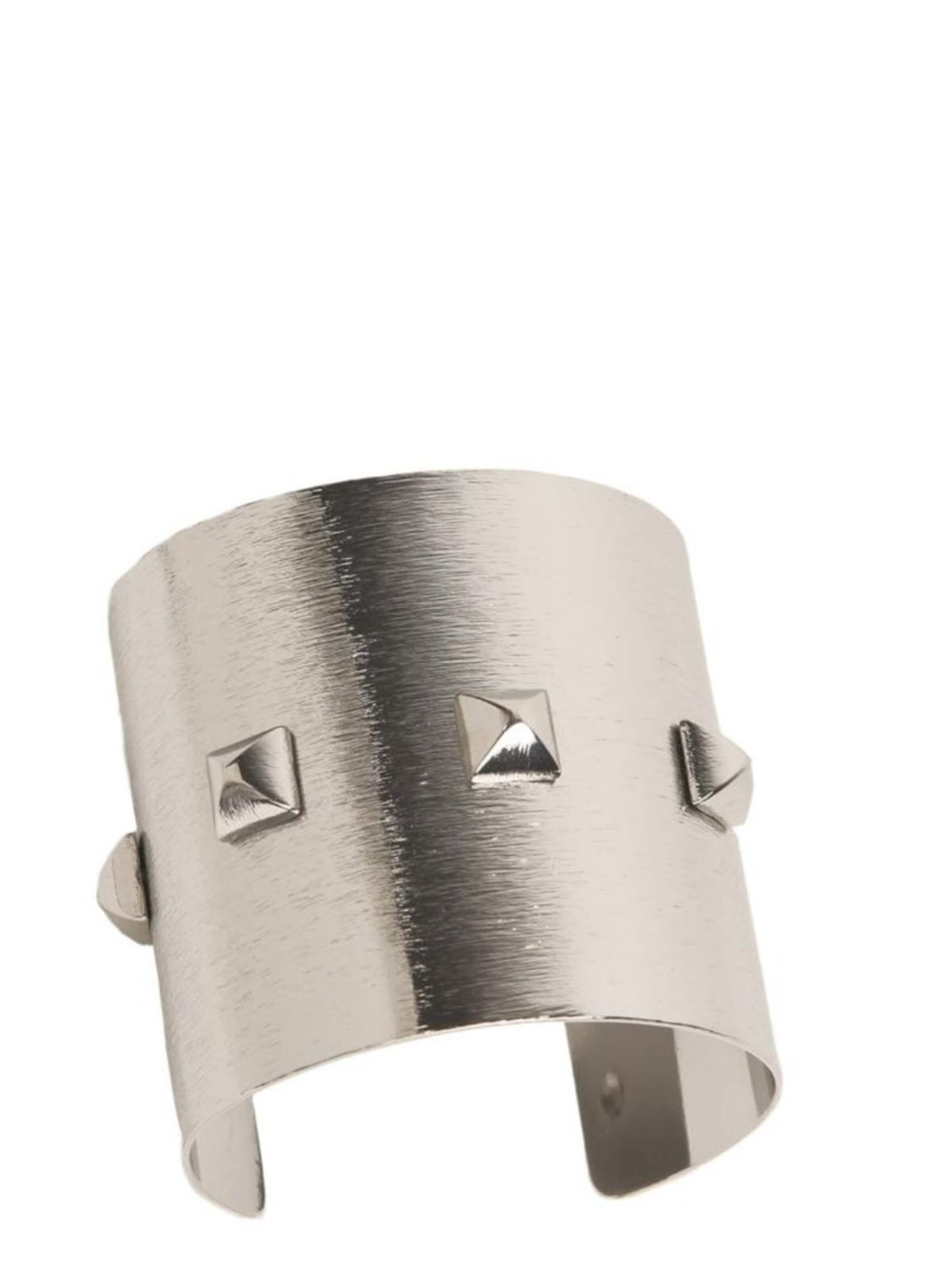 Addicted2 Náramek 'Nyx Noir bracciale color argento con le borchie' – stříbrná