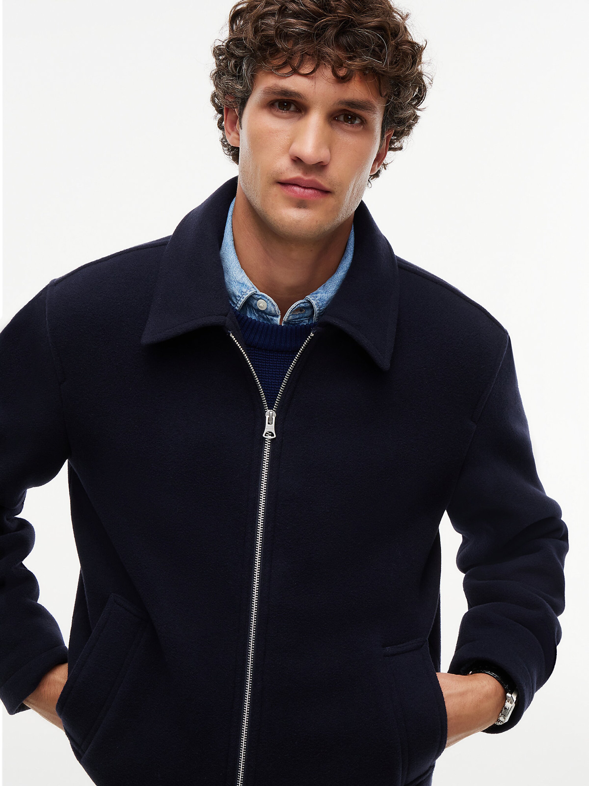 TOMMY HILFIGER Between-season jacket in Blue