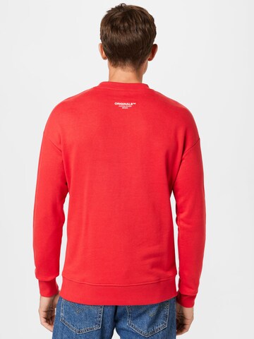 Sweat-shirt 'CLEAN' JACK & JONES en rouge