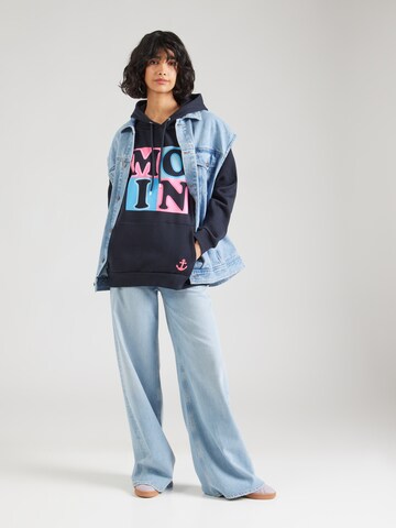 Zwillingsherz Sweatshirt 'Moin' in Blue