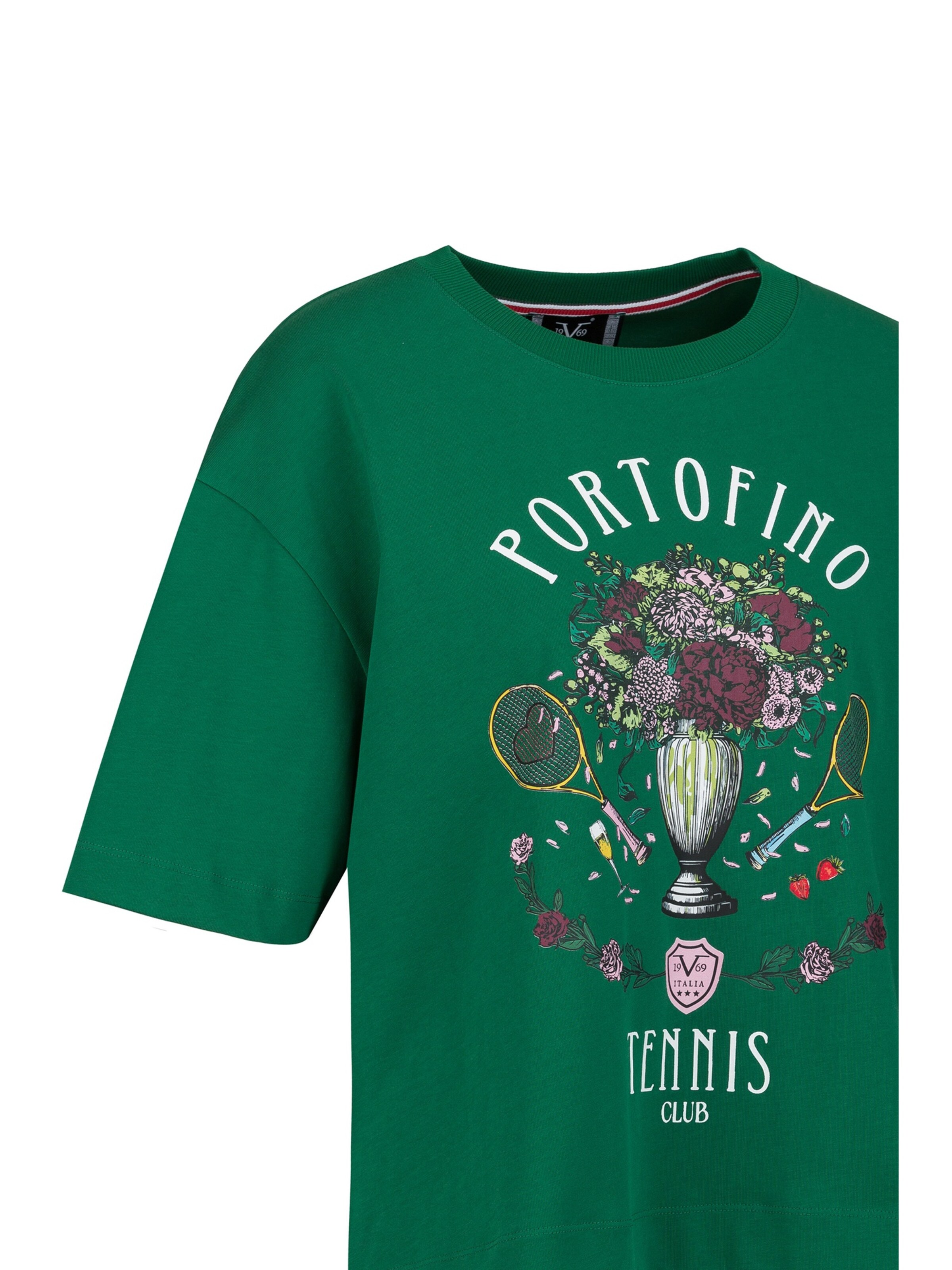19V69 ITALIA Shirt 'Petonia Tennis' in Groen