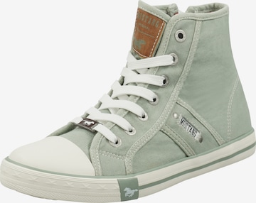 Sneaker alta di MUSTANG in verde: frontale