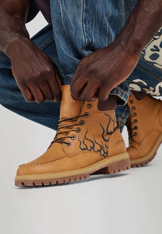 Ed Hardy Schnürboots in Braun: Seite