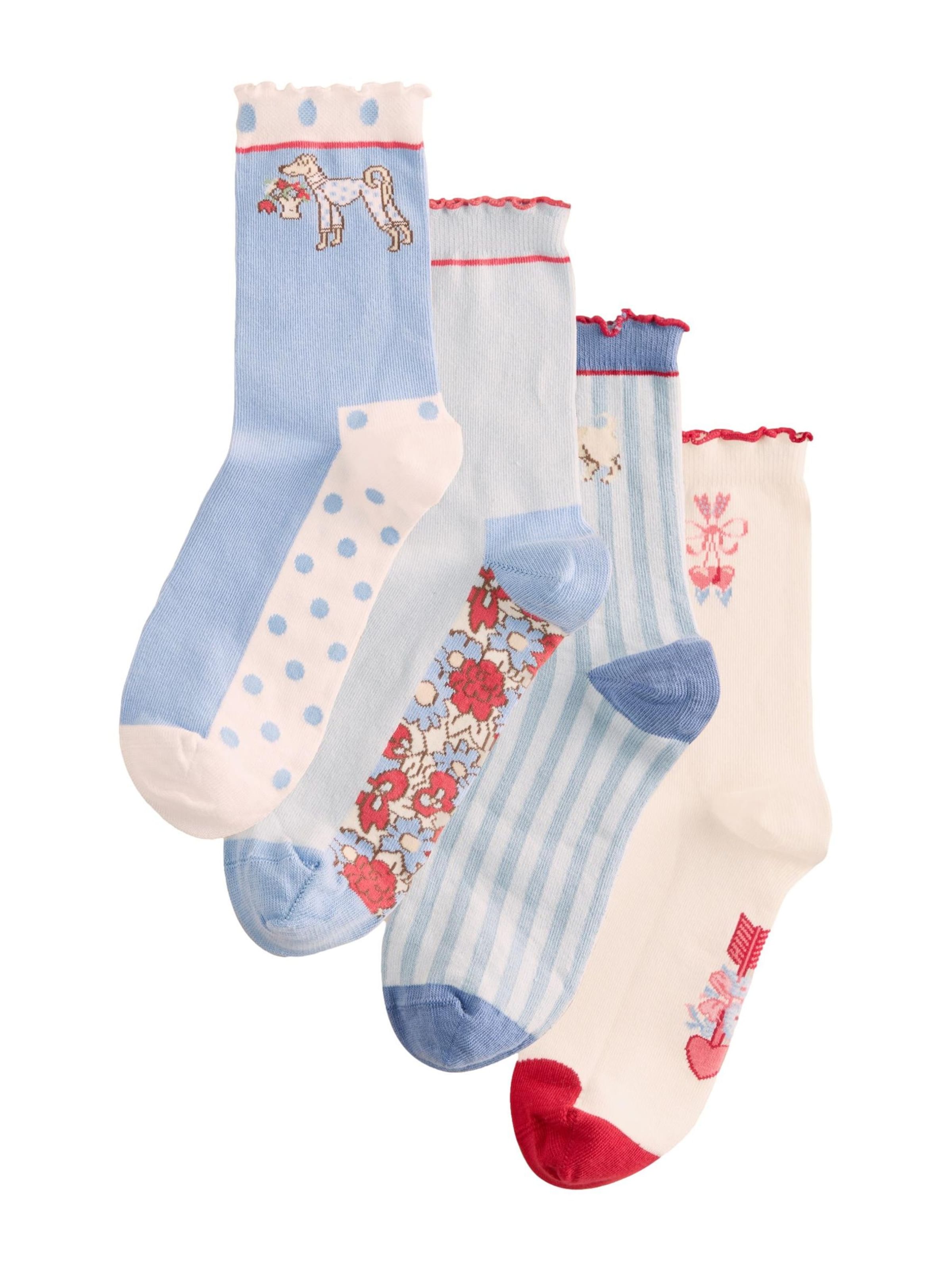 Chaussettes Cath Kidston en bleu : devant