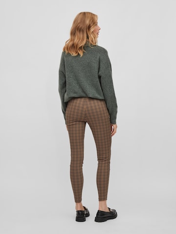 VILA - Skinny Leggings 'Laura Lou' em castanho