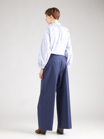 & Other Stories - Pierna ancha Pantalón plisado en azul