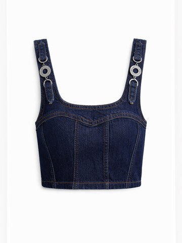 IT'S BASIC Top 'Cropped Denim Top' in Blauw