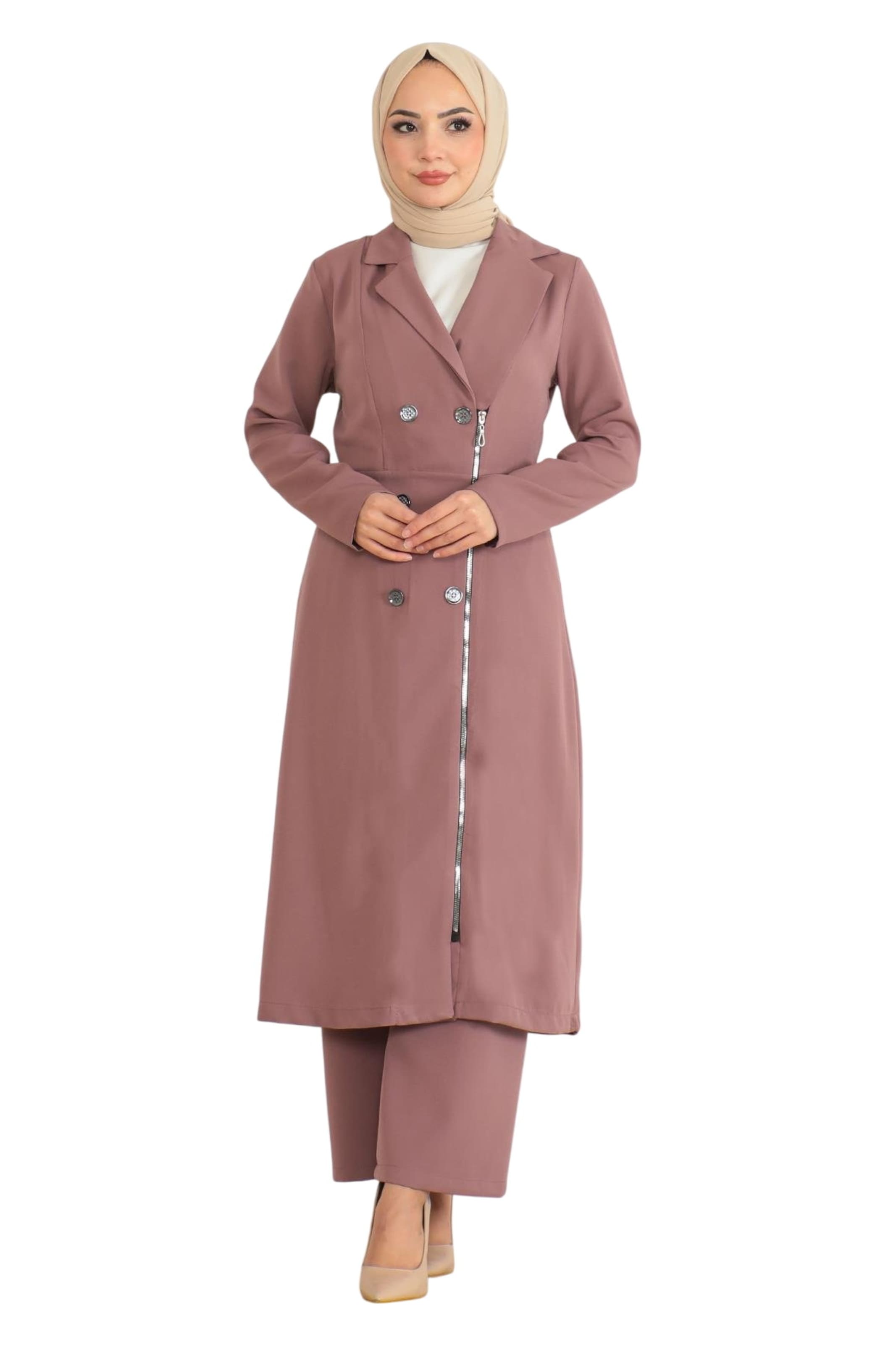 MODAMIHRAM Mantel in Pink: Vorderseite