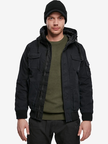 Brandit Between-Season Jacket 'Bronx' in Black: front