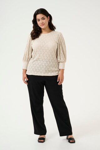 KAFFE CURVE Blouse 'Tia' in Beige
