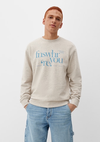 QS Sweatshirt in Beige: voorkant