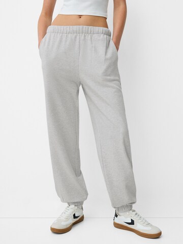 Bershka Tapered Trousers in Grey