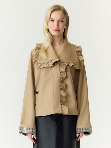 Manteau mi-saison 'YASELSIA' YAS en beige : devant