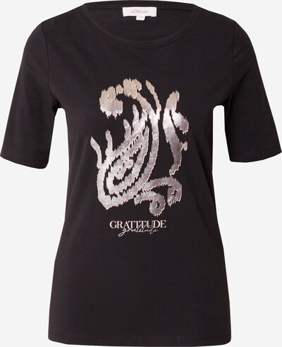 s.Oliver T-shirt en rose / noir / argent, Vue avec produit