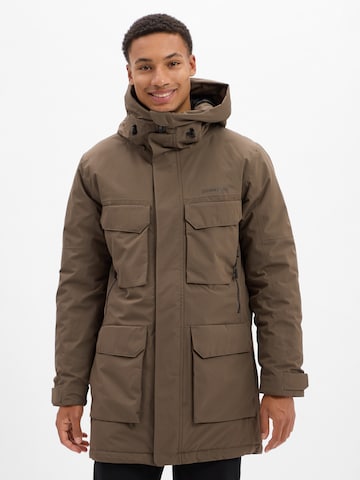 Veste fonctionnelle 'Drew' Didriksons en marron : devant