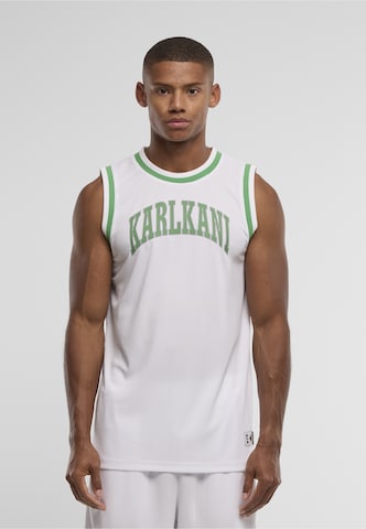 Maglia funzionale 'Sport College' di Karl Kani in bianco: frontale