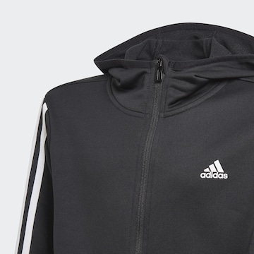 ADIDAS SPORTSWEAR Športová mikina so zipsom 'Designed 2 Move 3-Stripes' - Čierna