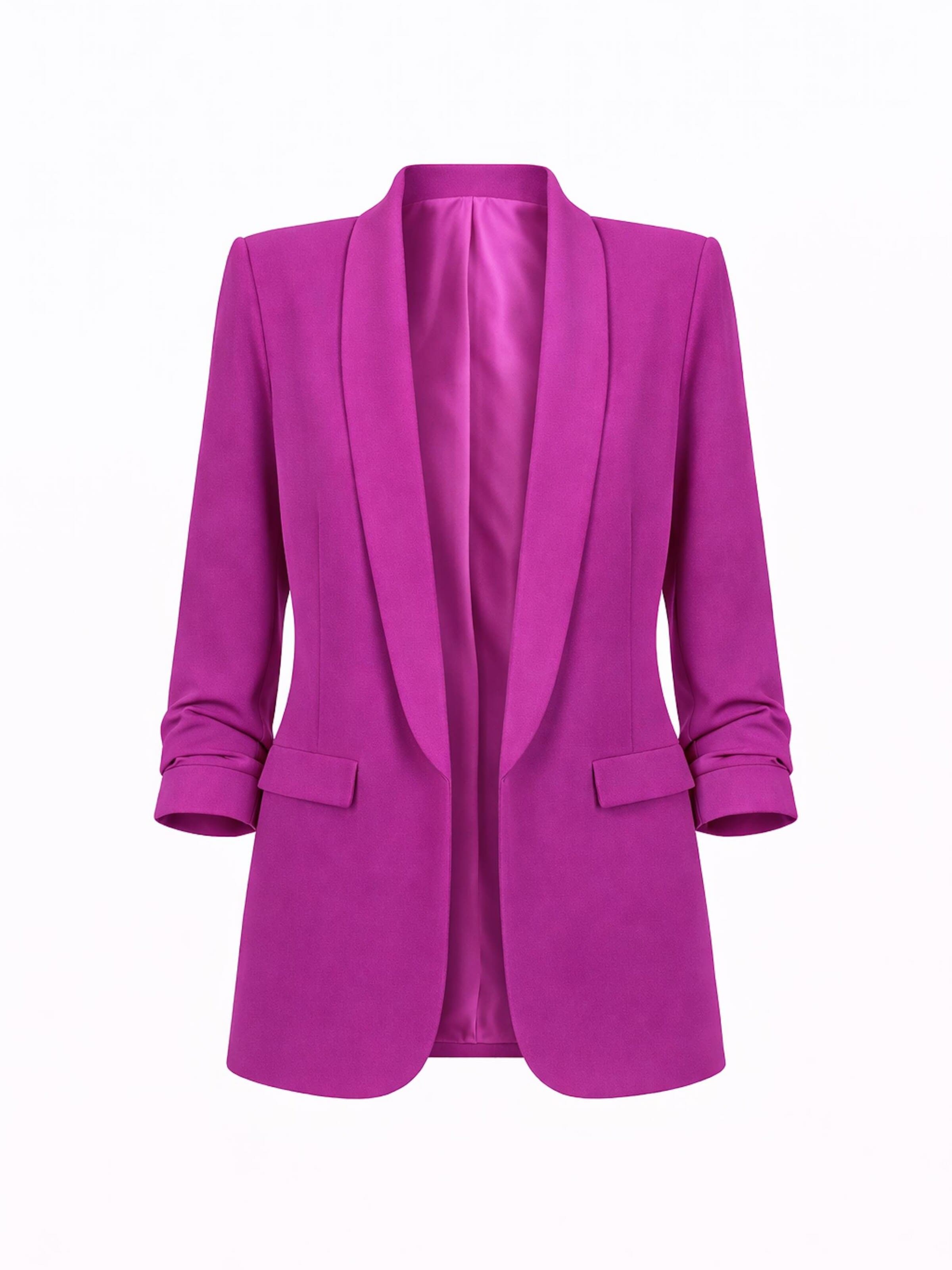 Worldclassca Blazer 'Damen Blazer 3/4 Arm mit Raffung'‌‌ in Lila: Vorderseite