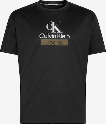 Calvin Klein Jeans Plus T-Shirt in Schwarz: predná strana