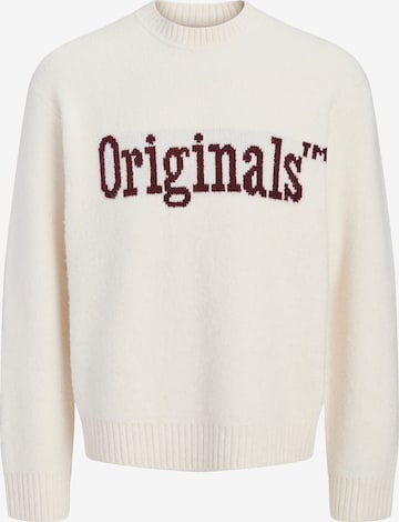 JACK & JONES Trui 'JORMONTREAL' in Wit: voorkant
