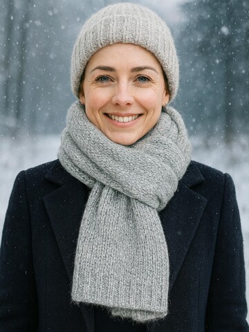 COLLEZIONE ALESSANDRO Scarf 'Merinoa' in Grey: front