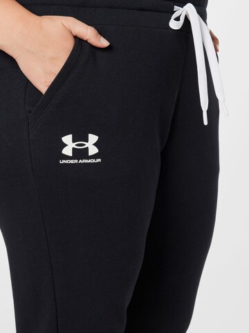 UNDER ARMOUR Tapered Παντελόνι φόρμας σε μαύρο