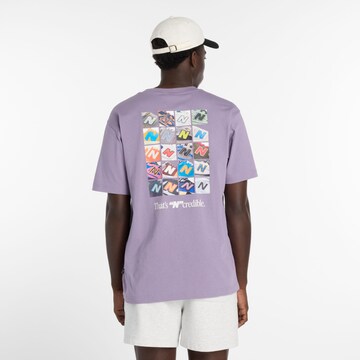 T-Shirt 'N Collage' new balance en violet