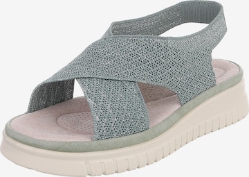Ital-Design Strap Sandals in Green: front