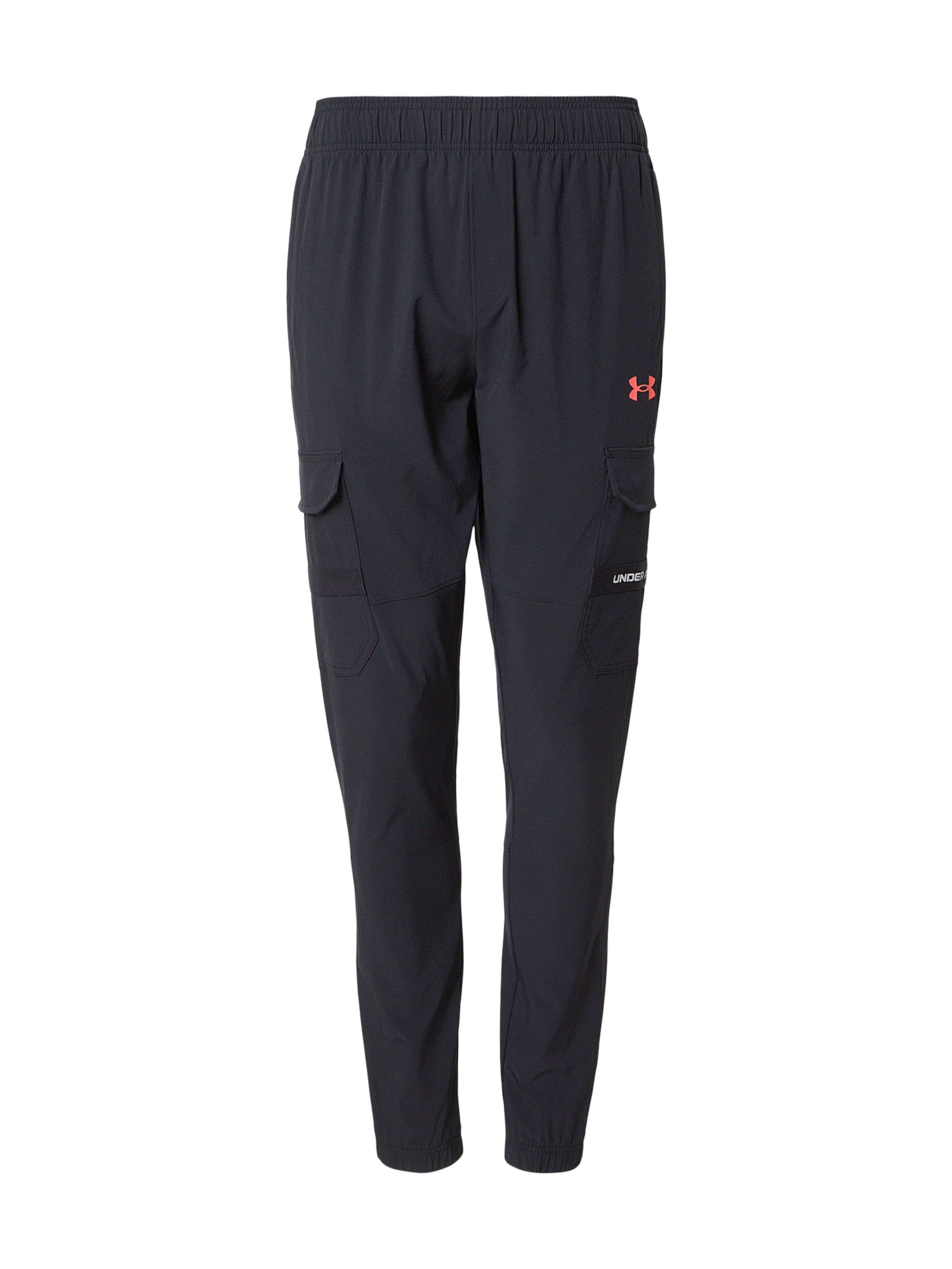 UNDER ARMOUR Ozke Športne hlače 'Tech Utility' | črna barva: sprednja stran