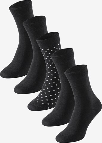 Chaussettes 'Bluebird' SCHIESSER en noir : devant