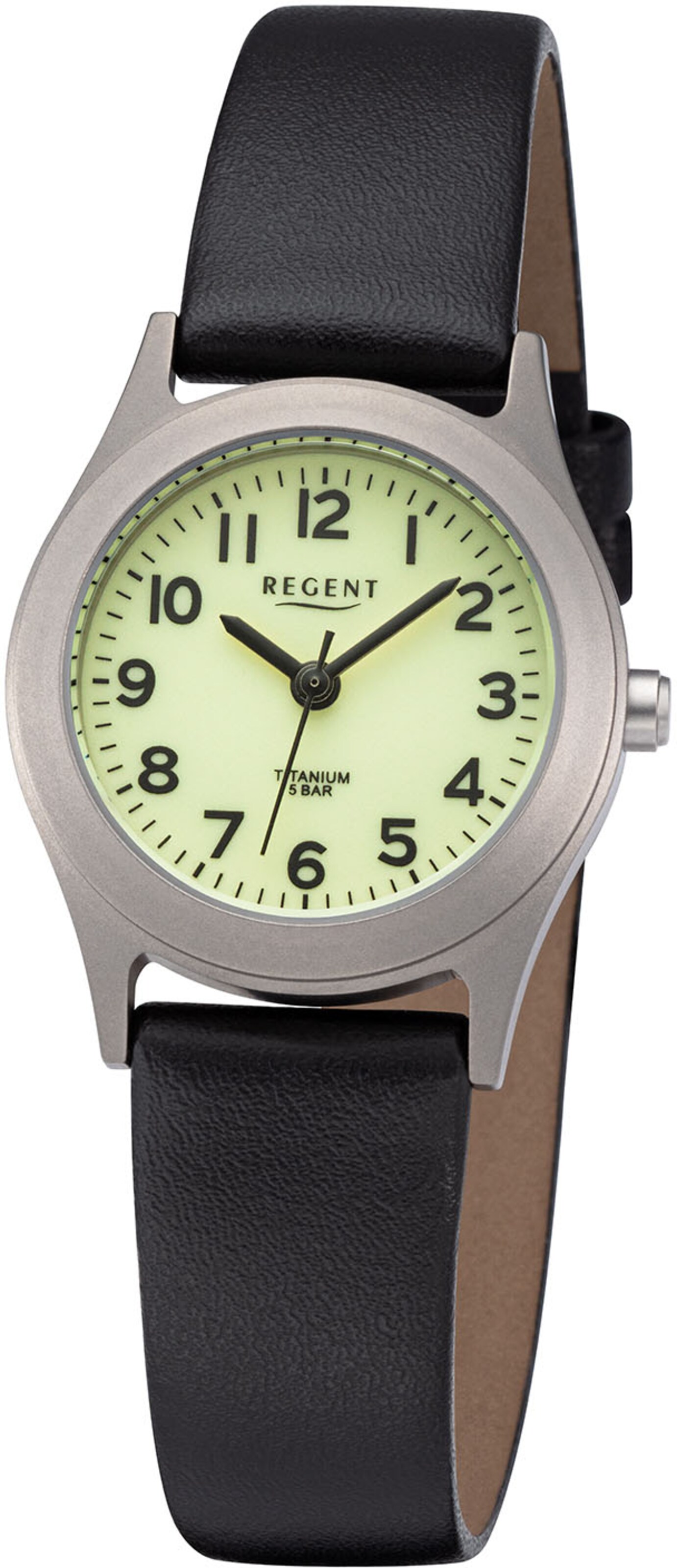 REGENT Analog Watch in Black: front
