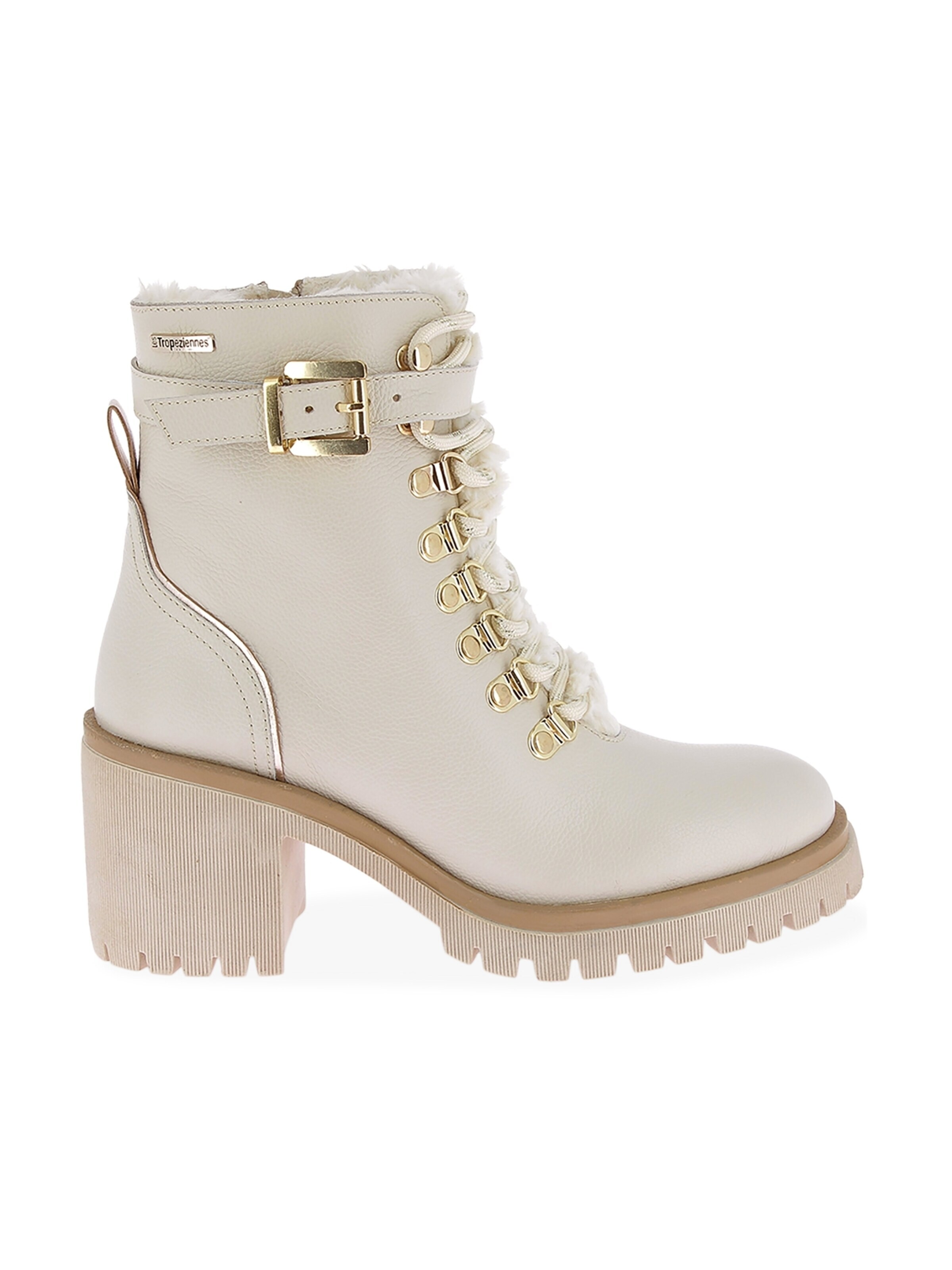 Les Tropéziennes - Botas de tobillo 'Lederstiefeletten von M.belarbi Valentina' en blanco